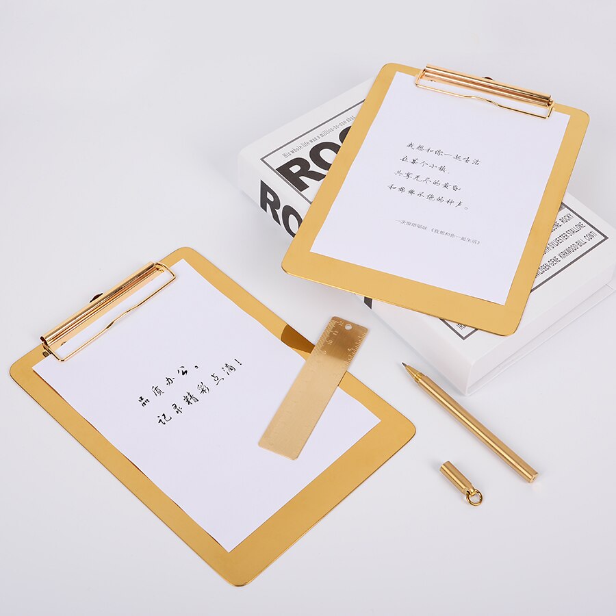Nordic ins metal rustfri clipboard  a4 b5 a4 restaurant bestillingstavle menu skriveblok clipboard papirmappe