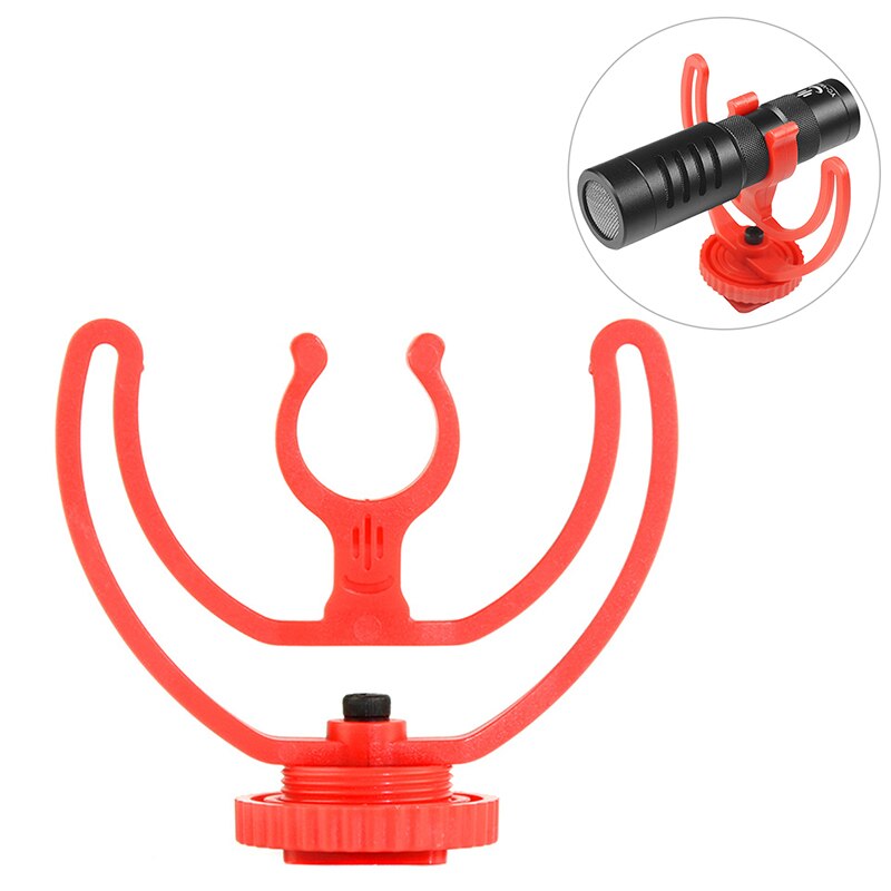 Camera Shoe Shock Mount with Rycote Lyre Bracket for Rode VideoMicro VideoMic Me Microphone