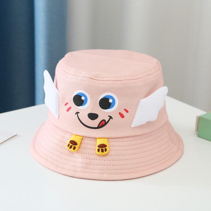 Lente Zomer Mooie Lachende Gezicht Emmer Hoed Visser Hoed Outdoor Reizen Hoed Zon Cap Hoeden Voor Kind Jongen En girl28: Roze