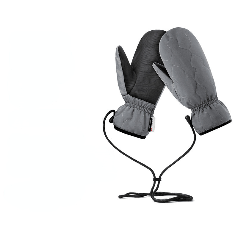 Naturehike-guantes de algodón gl14 para exteriores, manoplas de invierno a prueba de viento, impermeables, gruesas, de felpa, cálidas y ligeras, de-5 °C ~ 10 °C: Dark Gray / XL