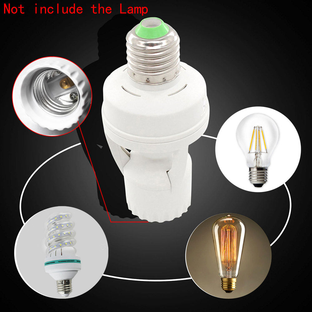 Screw Light Bulb Holder LED PIR Infrared Motion Sensor Lamp Switch Adapter E27 E14 B22 Screw PIR Infrared Motion Sensor Bulb