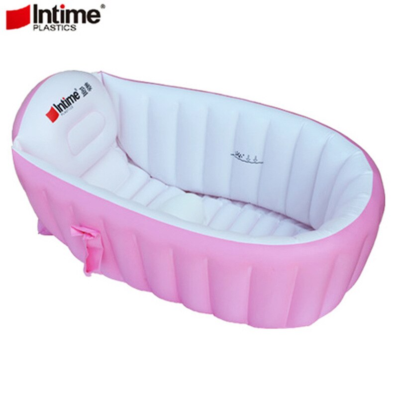 Infant Baby Care Accessories Supplies Inflatable Baby Bathtub Folding Children Bath Bucket Baby Swimming Washing Tub 98*65 CM: Pink