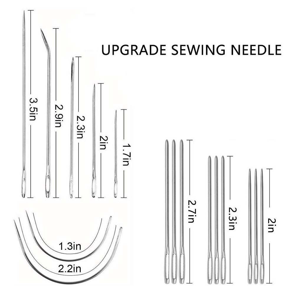 1 Set DIY Sewing Needle Awl Leather Craft Sewing Accessories Canvas Leather Supplies Repair Tools Large-Eye Stitching Needles