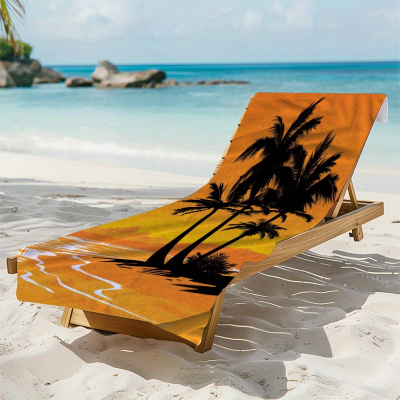 A Beach Towel with Palm Tree DesignMicrofiber terry bath towels for yoga, travel, swimming, fitness and camping