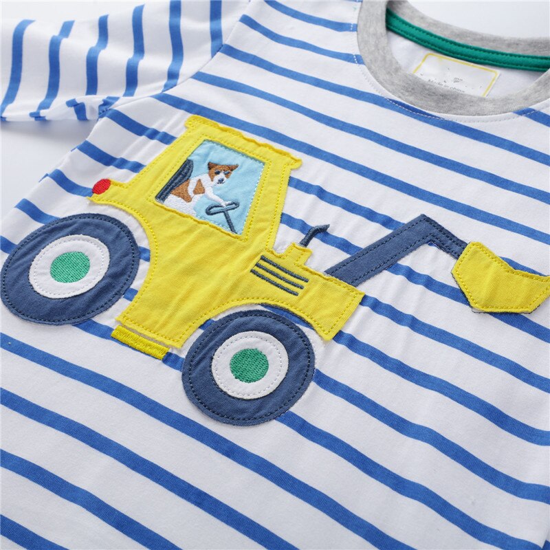 Jumpingbaby boys t-shirt bil t-shirt barn t-shirt traktor hösttröjor barnkläder koszulka koszulki meskie t-shirt enfant