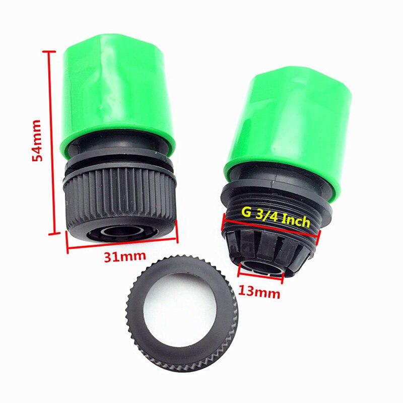 1/2 &quot; vattenslangskopplingar trädgårdsslang reparation skarv plast koppling vatten snabbkoppling trädgård bevattning slangkoppling 2 st