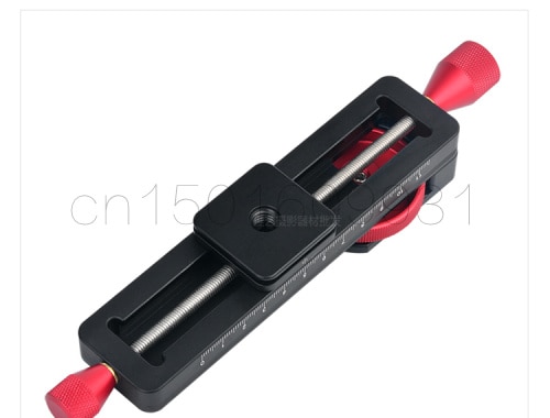 Statief Hoofd 160 Aluminium 2-Way Macro Focusing Rail Slider Plaat Close-up Fotografie Statiefkop met 1/4 "Schroef