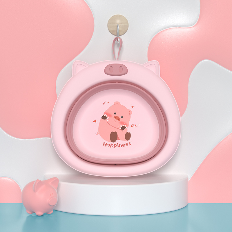 Children's basin washbasin household foldable baby washbasin plastic basin children's products