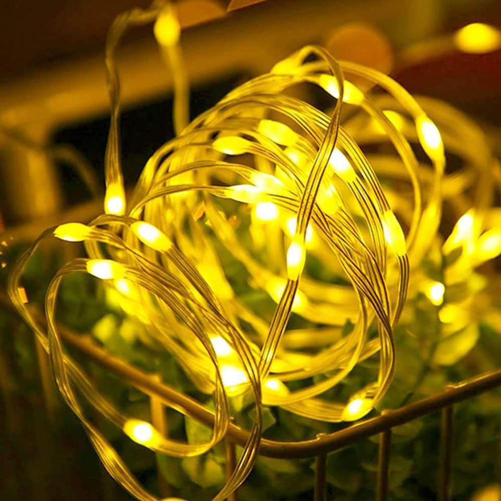 Guirnaldas de luces LED con alimentación USB, guirnalda navideña para Año , boda, , árbol, jardín, terraza, decoración de pared