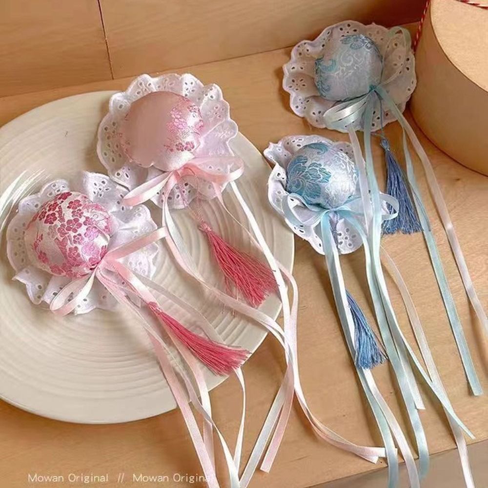 Lazo de encaje Chun-Li Clip para moño de pelo Cheongsam tocado con volantes horquilla de estilo chino accesorios para el cabello pasadores