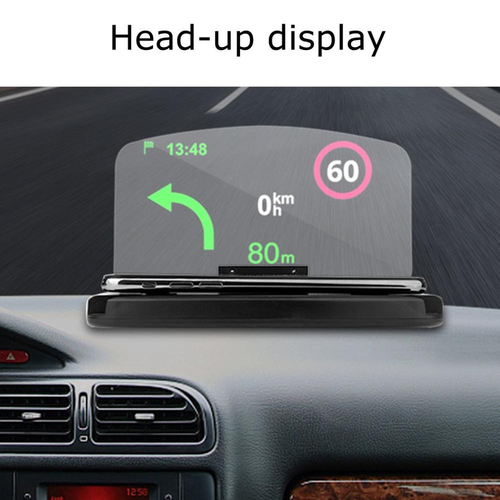 1 Uds soporte de teléfono móvil HUD proyector de navegación de coche pantalla head-up QI cargador inalámbrico soporte de coche