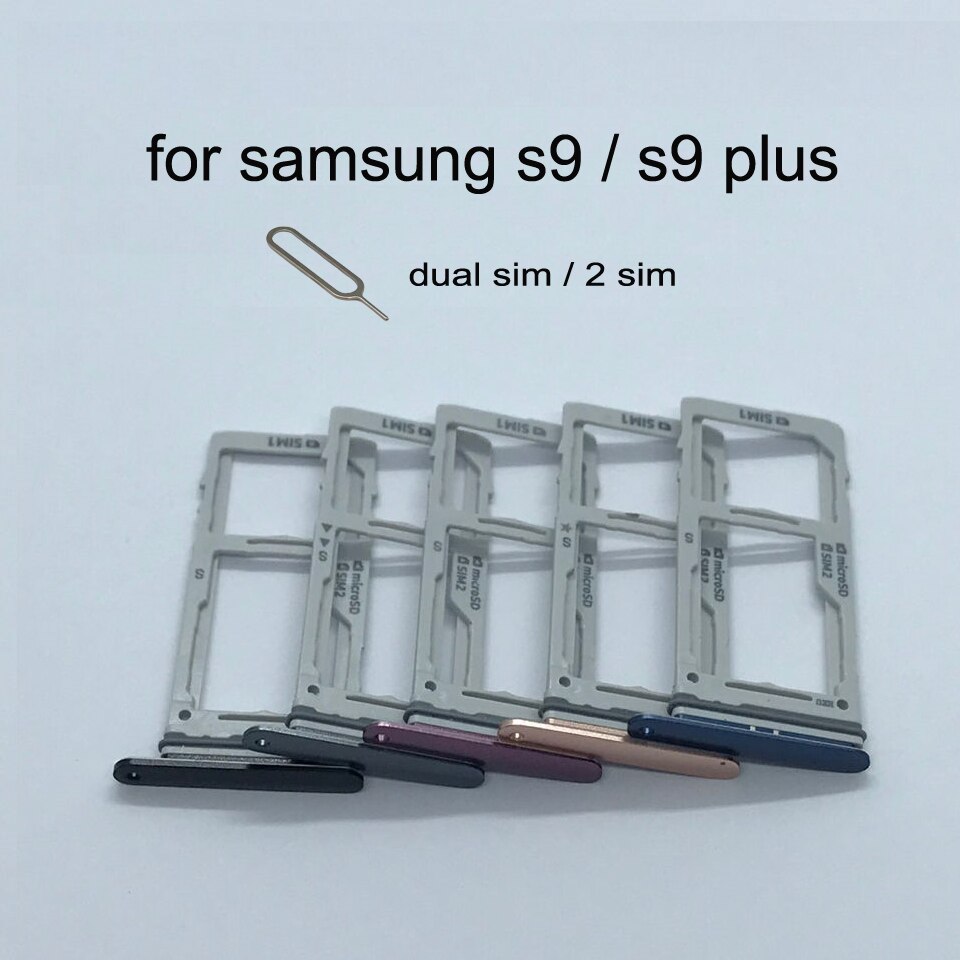 For Samsung Galaxy S9 G960 G960F S9 Plus G965 G965F Original Phone Housing SIM Card Adapter And Micro SD Card Tray Holder