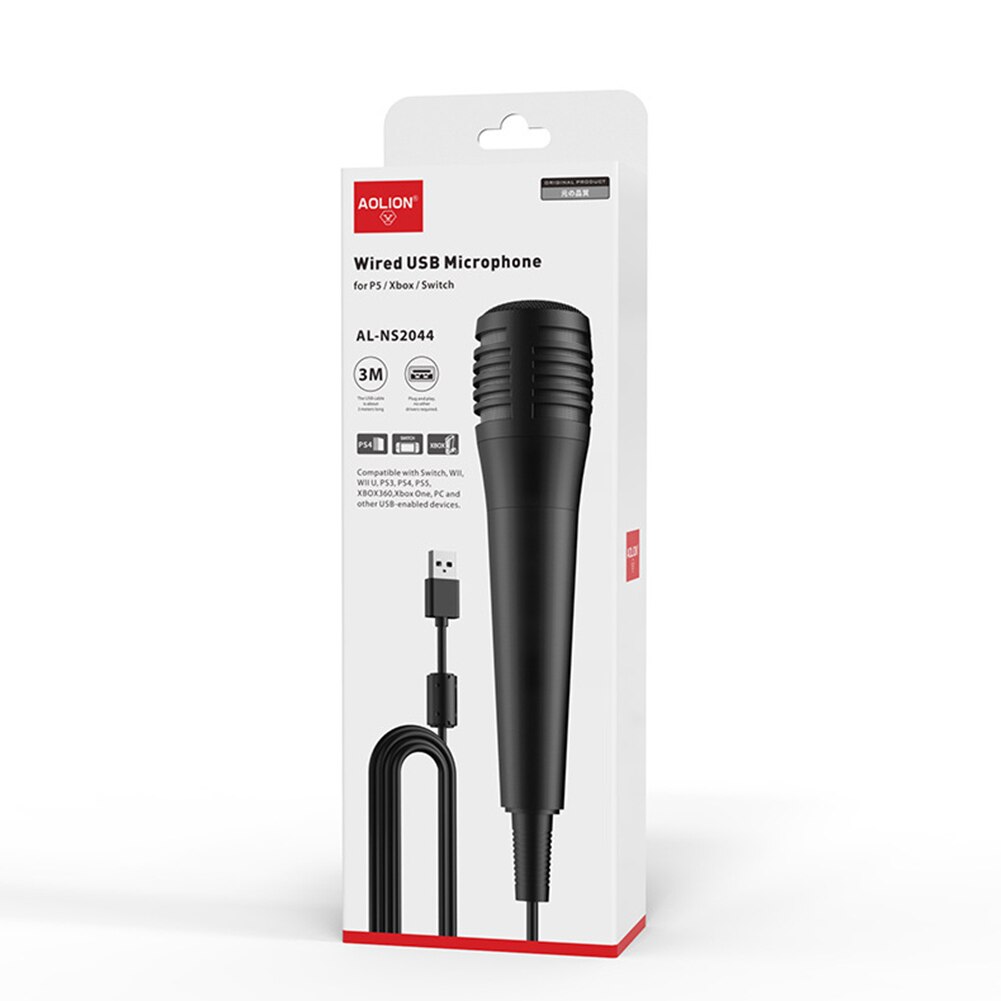 3m USB Wired Microphone Mic for Nintendo Switch Wii Xbox PS5 PS4 PC Game Controller