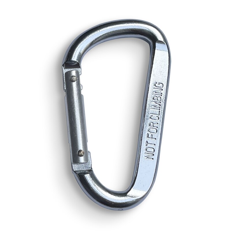 8Mm Carabiner Spring Snap Haak Lente Link Haak Clip Haak D-Ring Snap Haak Aluminium Rugzak Opknoping Sleutelhanger niet Voor Klimmen: Silver