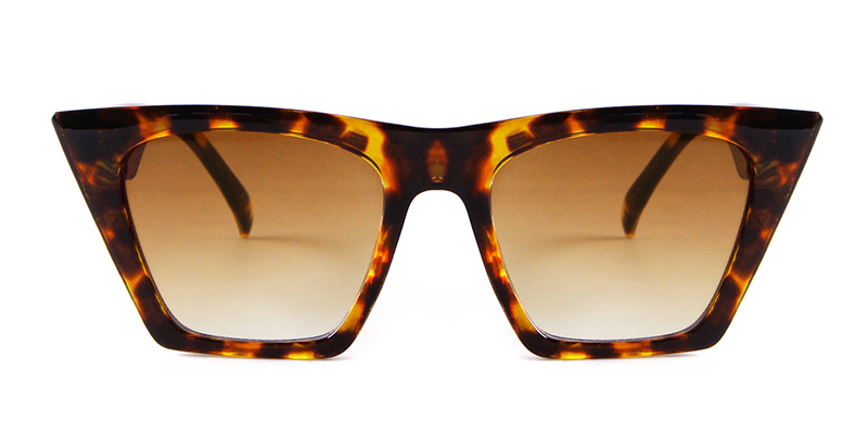 Vintage Square Cat Eye Sunglasses Women Brand Tortoise Shell Black Frame Trendy Oversized Sun Glasses Shades S432: PURPLE
