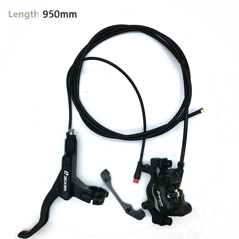 4-Pistons E-Bike Electric Scooter MTB MOTO Hydraulic oil Disc Brake 950mm 1300mm 2300mm Power off cut-off brake caliper: plum