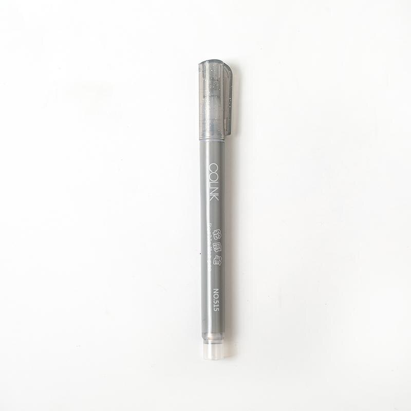 8 stk / sett søt tegning dobbel linje omriss penn highlighter tusjpenn 8 farger til skolens farge penner skrivesaker kontor skole: Grå