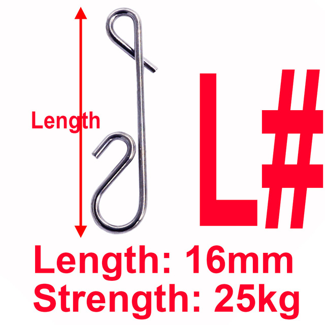 50pcs Fishing Line Wire Braid Knotless Connector Fishing Lure Hook Barrel Solid Ring Swivel Fly Carp Accessory Fish Tackle Tool: 16mm 50pcs