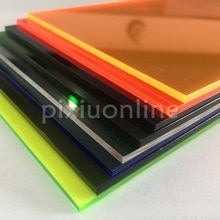 8 verschillende Kleuren Acryl Board 10*20cm J351 Perspex Board Transparant Plastic Vel DIY Maken Rusland