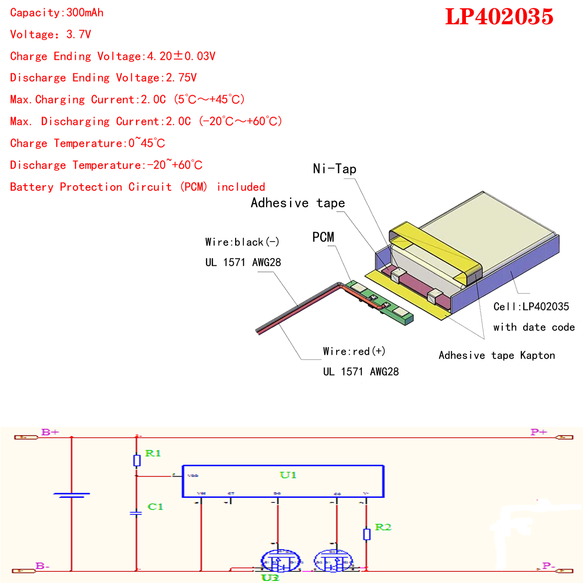 Batería Universal de iones de litio de 3,7 V, 300mAh, 402035, para tablet pc, 7 pulgadas, 8 pulgadas, 9 pulgadas, Mp3, MP4, GPS, móvil, bluetooth