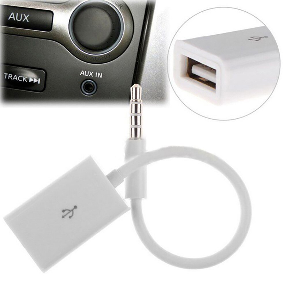 AOSHIKE Auto MP3 Speler 3.5mm Converter Male AUX Audio Plug Naar USB 2.0 Female Converter Kabel Adapter Voor MP3 USB Accessoires