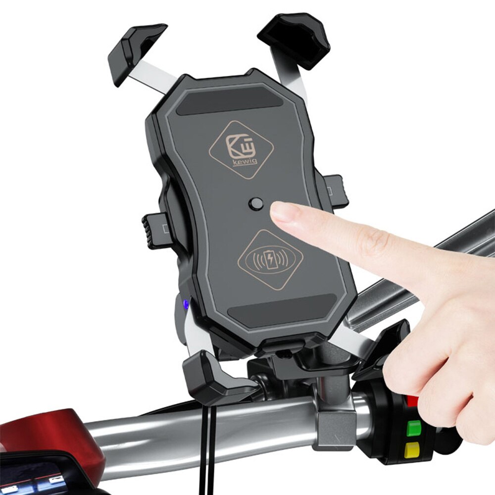 3,5-6,5 Zoll Telefon Halfter Motorrad QC 3,0 Drahtlose Ladegerät Lenker Fahrrad Halterung Schnell Ladung USB Ladegerät GPS Montieren halterung