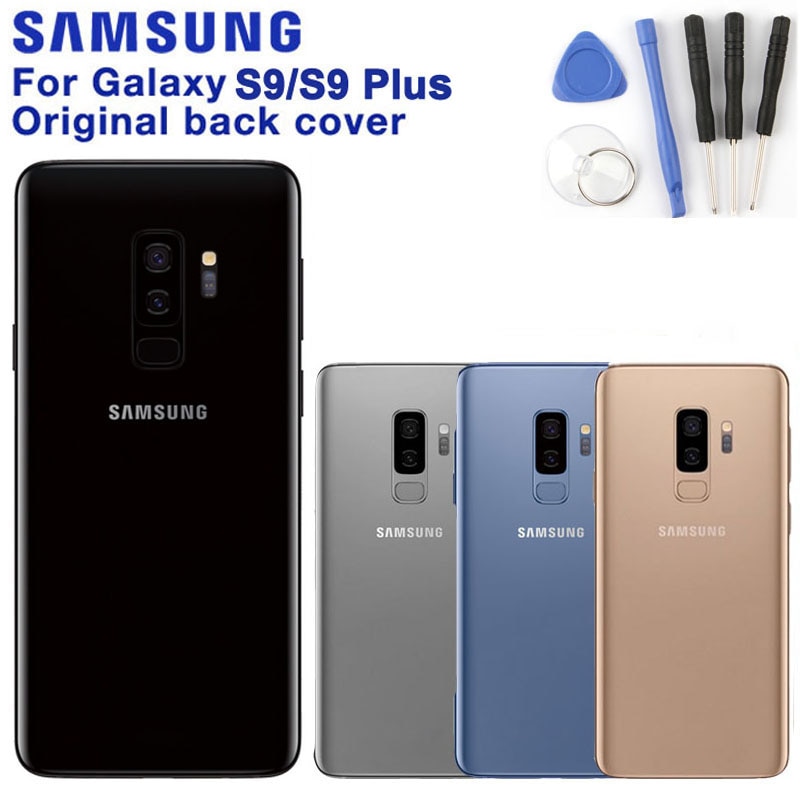 Samsung Original Battery Glass Back Cover Door For Samsung Galaxy S9 SM-G9600 S9+ S9 Plus S9Plus G9650 Rear Housing Back Cover