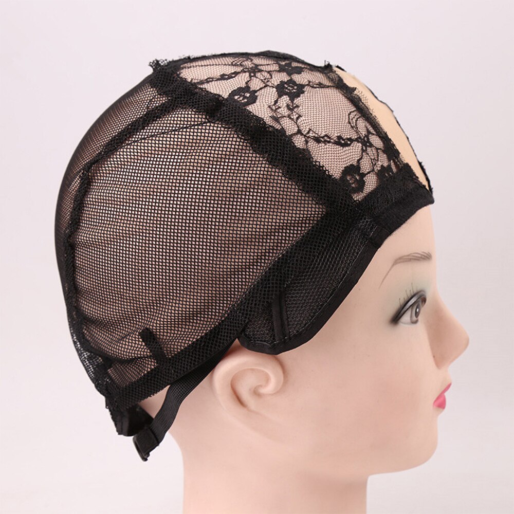 10pcs/lot U Part Wig Caps With Lace Net For Making Wigs With Adjustable Straps Gluless Wig Caps For Making Wigs