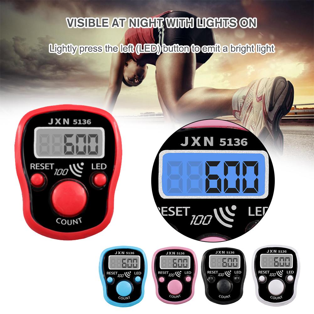 1 Stuks Elektronische Lichtgevende Digitale Vinger Tally Teller Hand Gehouden Breien Rij Teller Clicker Mini Lcd Punt Marker Teller