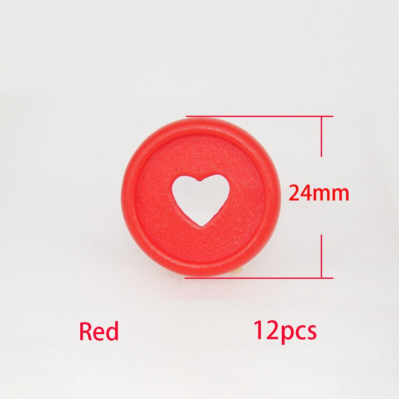 12Pcs 24Mm Paddestoel Binding Discs Planner Bindmiddel Knop Discs Bindmiddel Notebook Bindmiddel Ring Paddestoel Binding Ring Schoolbenodigdheden: Red-12pcs