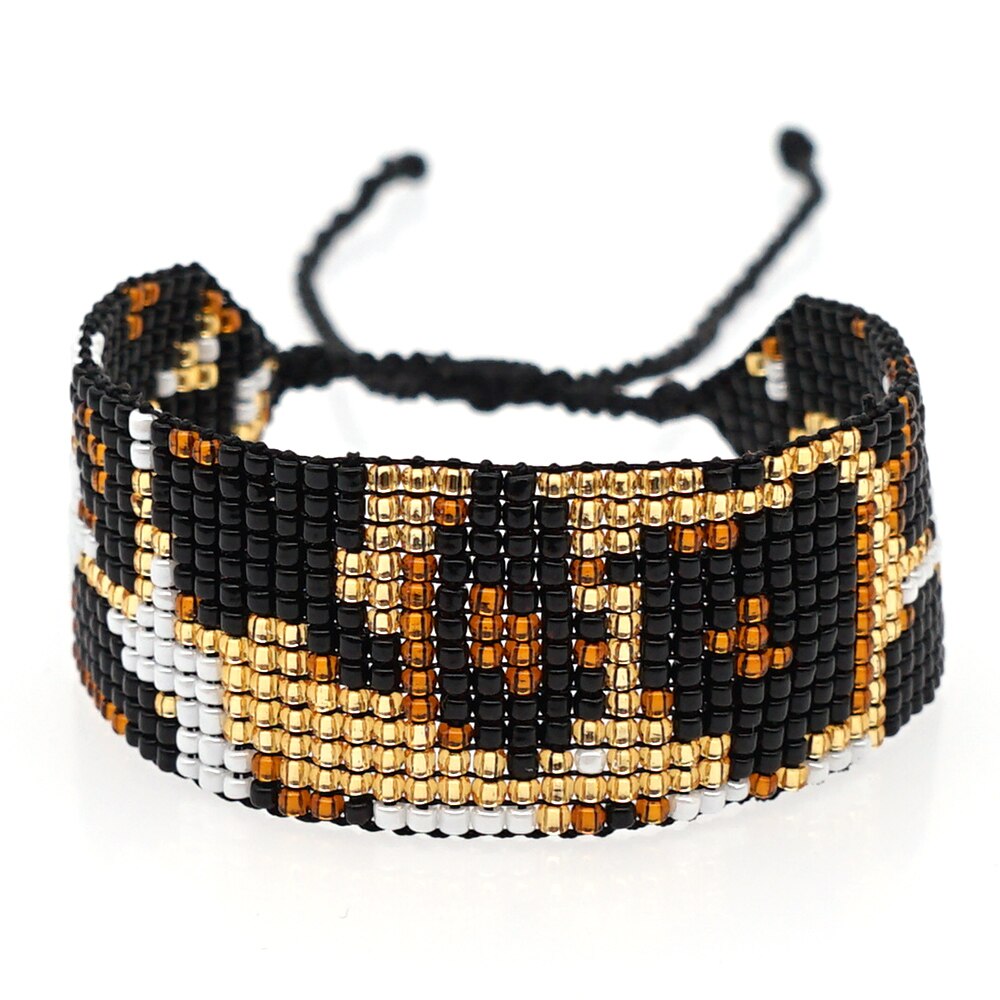 Go2boho Miyuki Armband Luipaard Armbanden Leopar Patroon Pulseras Mujer Moda Vrouwen Sieraden Handgemaakte Weefgetouw Geweven Armband: Default Title