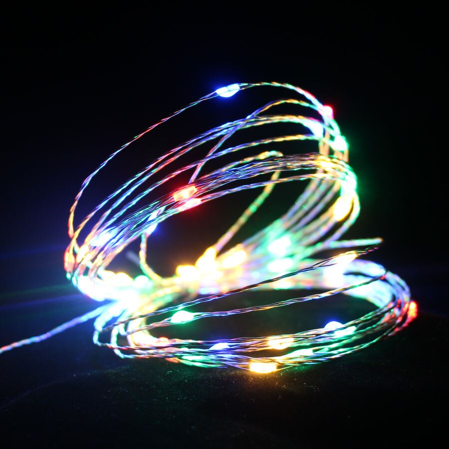 Gebühr Girlande Schnur LED Licht Dekor Weihnachten Außen Dekoration Bunte Gebühr Licht Dekoration 0,75 M 2M Zubehör: RGB / 0.75M 15LED