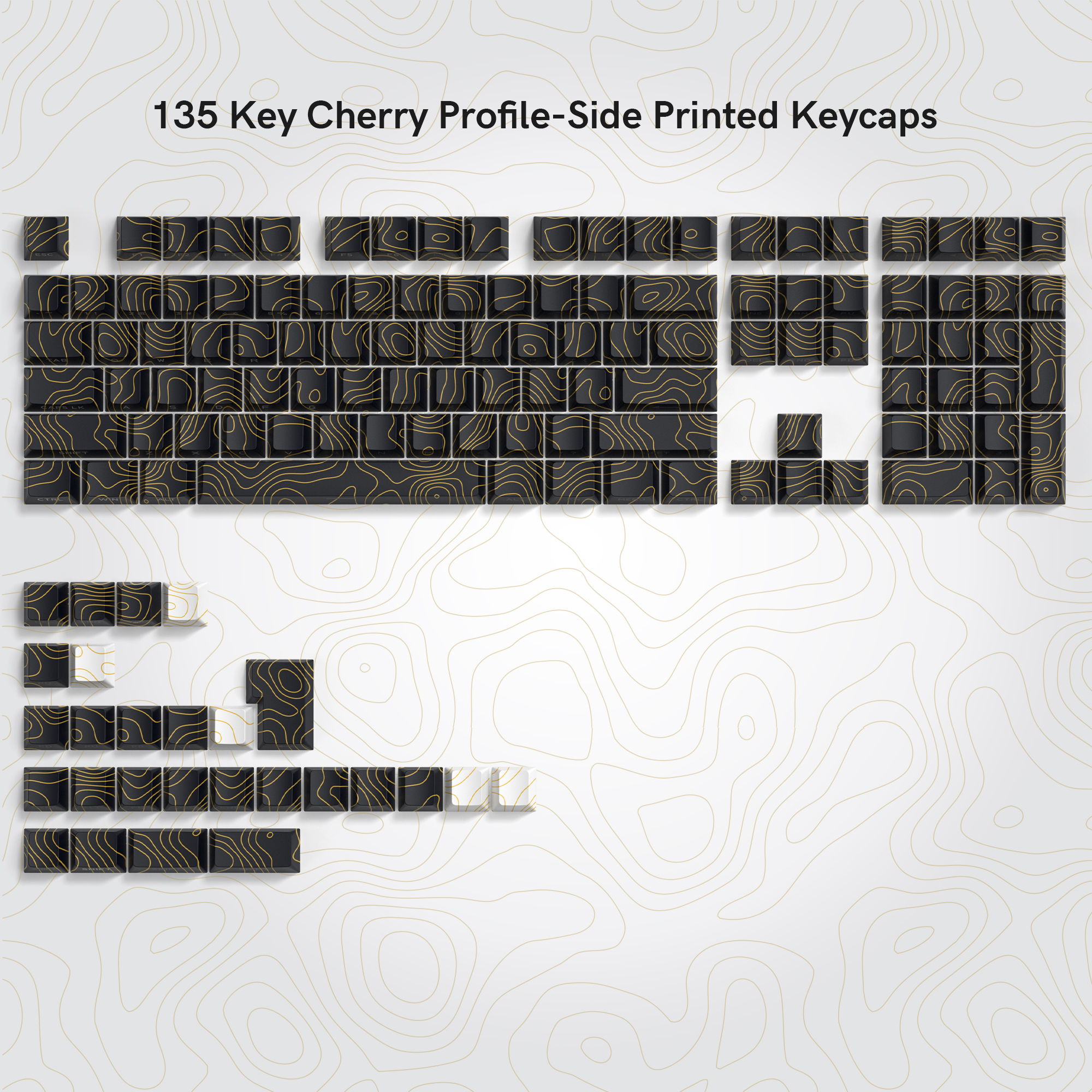 127 teclas que brilla a través de flor de ciruelo perfil de cereza Keycap PBT Keycap Dye-Sub Cherry MX interruptores para teclado mecánico de jugador: Plata