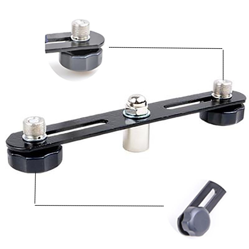 FELYBY Mikrofon Bar Dual Mic Halfter Mikrofon Stereo Bar Schwarz T-Bar Halterung Mit Doppel Mikrofon Halterungen
