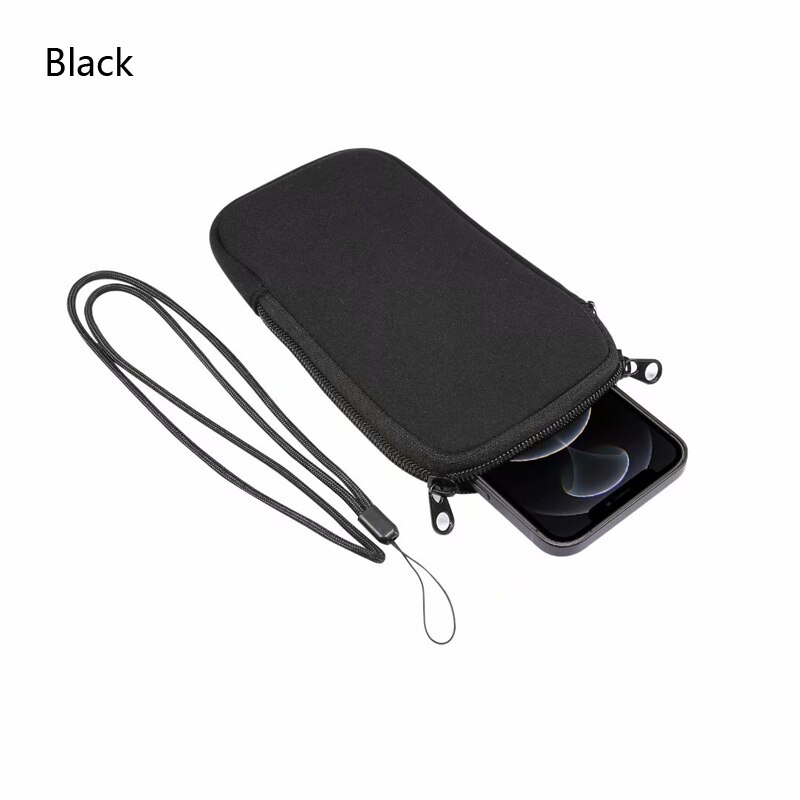 Universelle 4,7-7,2 Zoll wasserdichte praktisch tasche Tasche für iPhone Samsung Huawei Xiaomi LG stoß feste praktisch hülle mit Schulter gurt: ABS / Schwarz