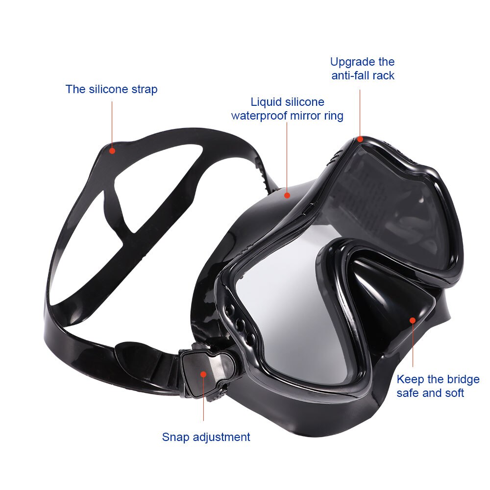 Professionele Duikbril Siliconen Masker Duiken Masker Snorkelen Anti-Fog Bril Bril Set Onderwater Zwemmen Apparatuur