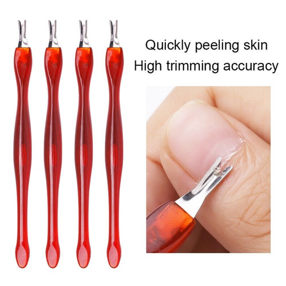 10Pc Nail Art Gereedschap Cuticle Pusher Dode Huid Lepel Remover Trimmer Nail Art Vork Cuticle Remover Rvs Nail gereedschap