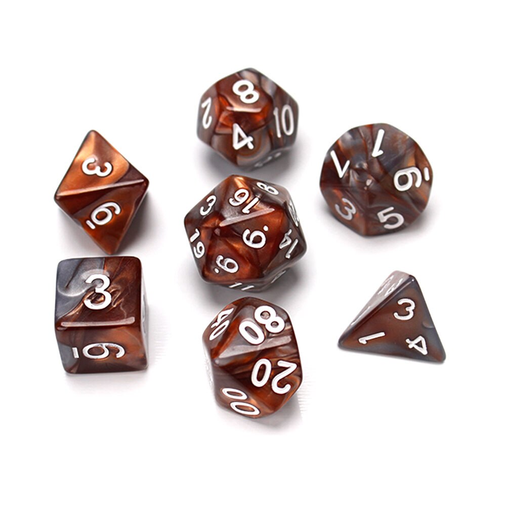 7 teile/satz Würfel Digitale Multi Sided Acryl Würfel Für RPG Dungeons Und Drachen Bord Spiele Würfel