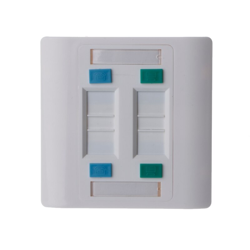 Wall Plate 4 Ports RJ45 Network 86mm Standard Wall Plate CAT5e / CAT6