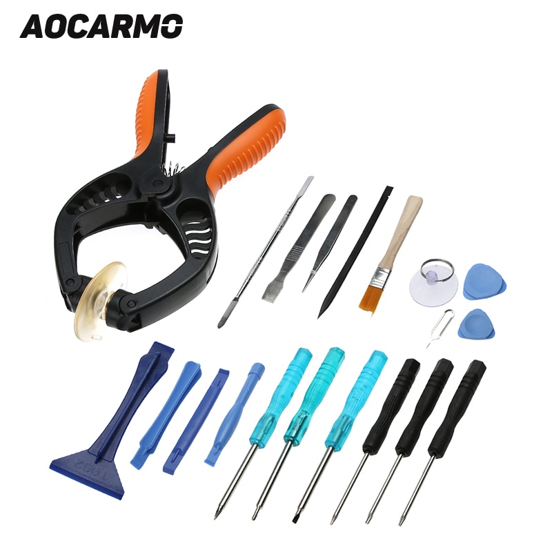 Aocarmo 20 in 1 Screwdrivers Set Kit Mobile Phone Repair Screen Opening Tools For iPhone Tablet PC iPad PSP For Samsung For Sony