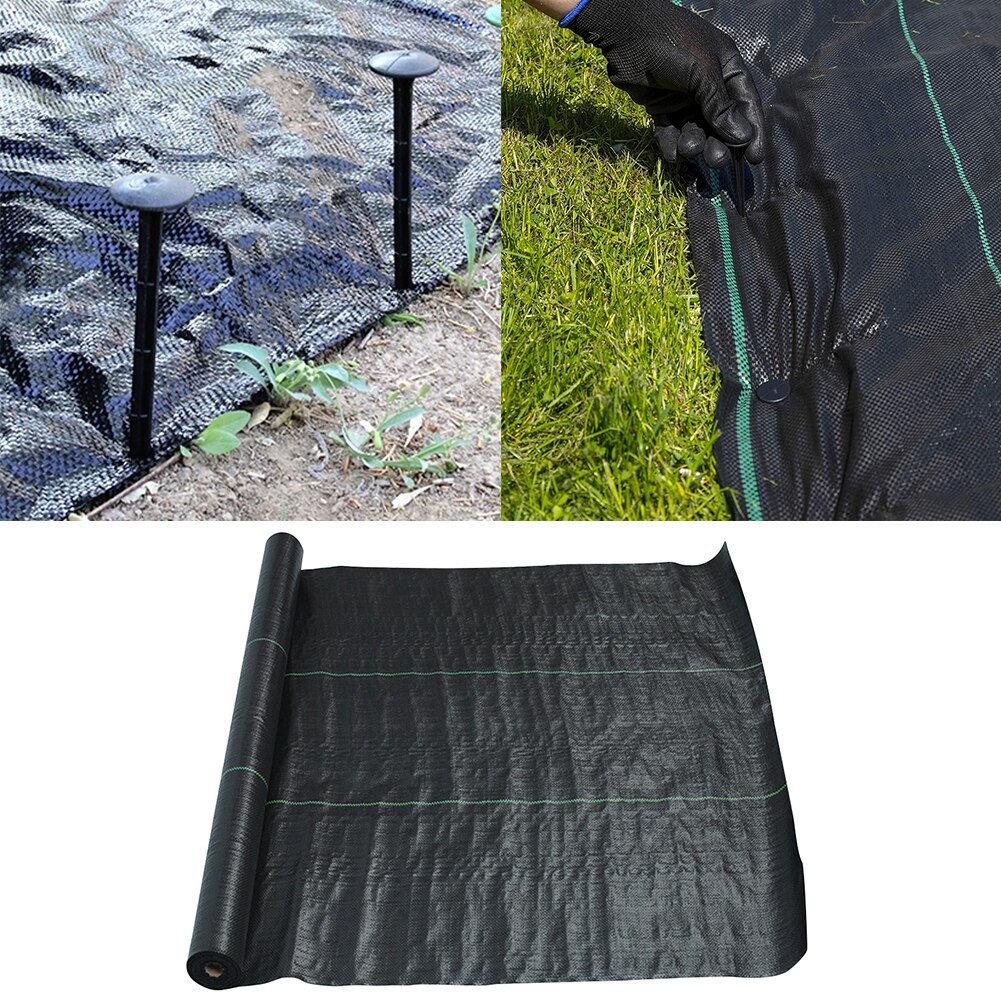 1.3*164ft Agricultural Anti Grass Cloth Black Plastic Mulch Film Thickness Garden Greenhouse Weeding Control Fabric Degradable