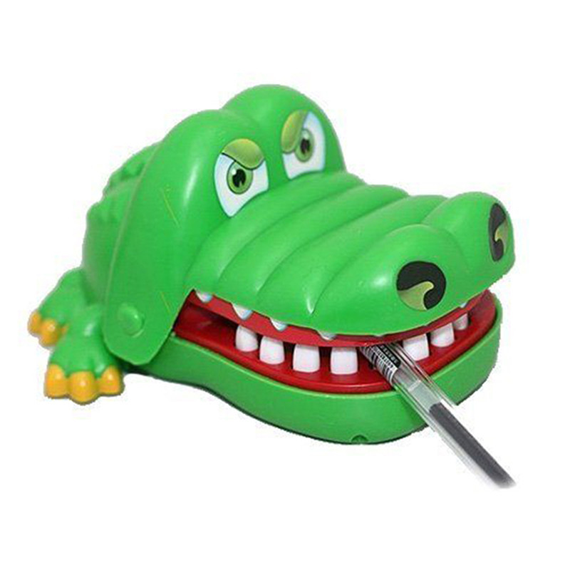 7.5cm*5.5cm mini populære chidlren kid krokodille mund tandlæge bid finger spil sjov gags legetøj
