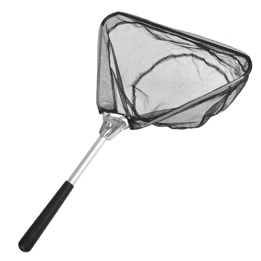 Fishing Net Aluminum Alloy Retractable Telescoping Foldable Landing Net Network Trap Pole Folding Landing Net for Fly Fishing