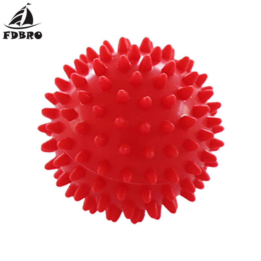 Fdbro 7cm pvc såler pinnsvin sensorisk trening grip ballen bærbar fysioterapi ball fitness pvc hånd massasje ball gratis innlegg: Rød