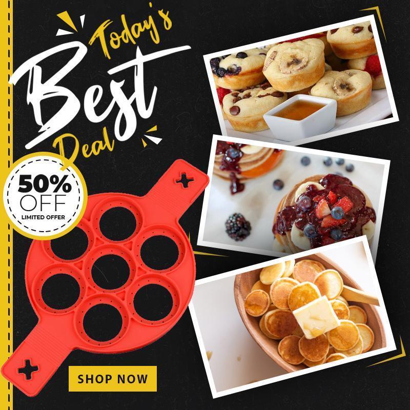 Nonstick Pancake Molds Ring Silicone Fried Egg Mould Reusable Pancake Maker Egg Ring Baking Omelet Mold Kitchen Cooking Tools
