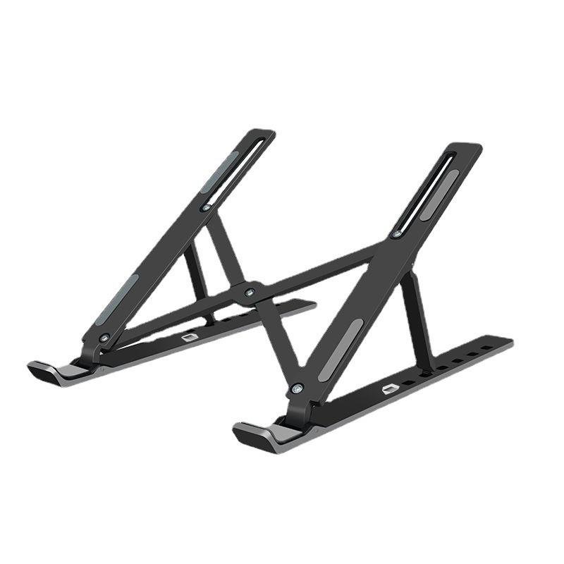 Bærbar laptop-stander, foldbar notebook-støtte, baseholder, justerbar riser, kølebeslag til bærbar computer og tablet-tilbehør: Orange