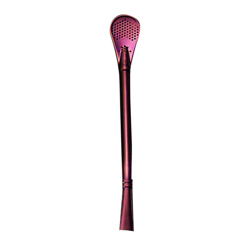 Stainless Steel Drinking Straw Spoon Tea Filter Yerba Mate Tea Straws Gourd Washable Tea Tools Kitchen Bar Accessories Kitchen: Purple