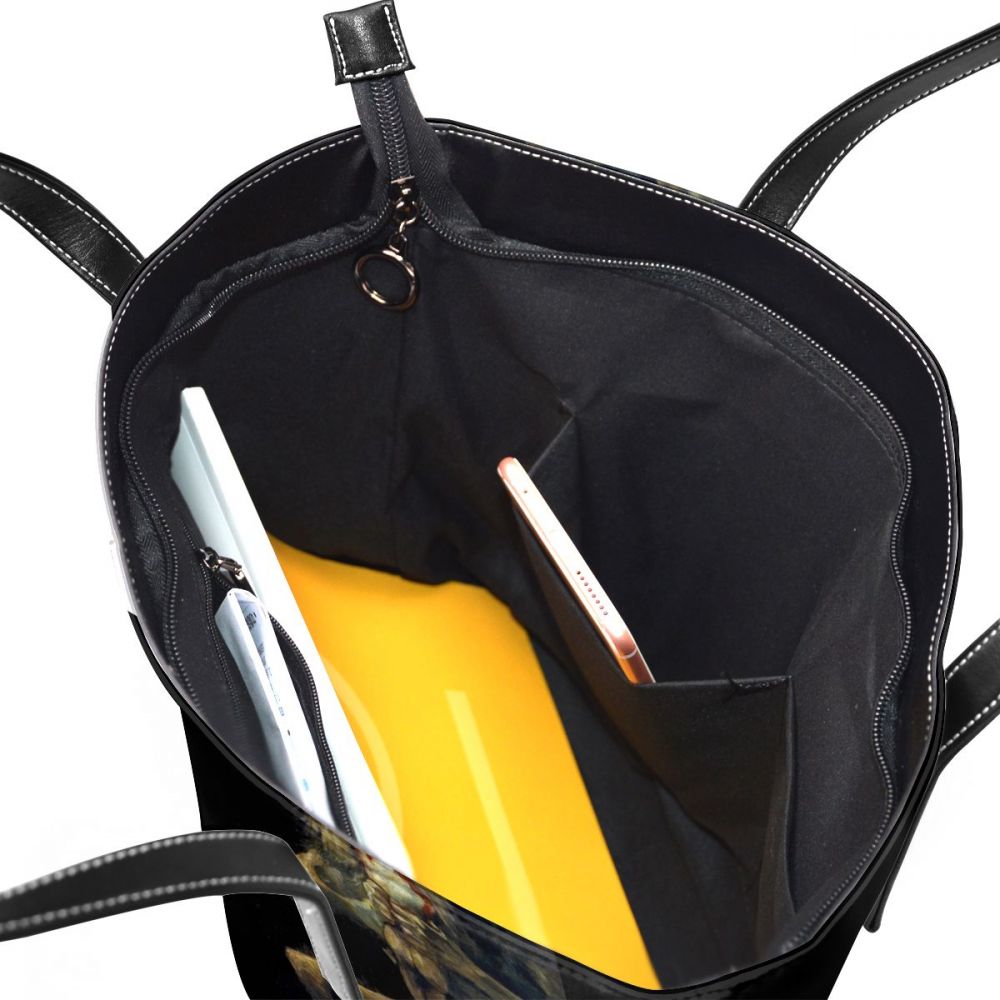 Saturn – sac à main en cuir imprimé pour femmes, fourre-tout tendance surdimensionné pour adolescentes