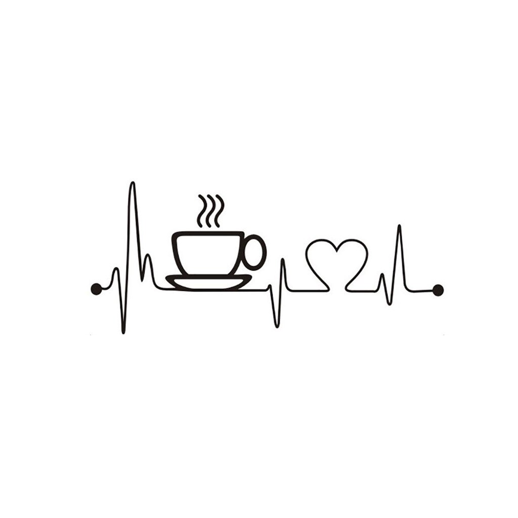 Móvel Criativo Parede Afixada Com Janela Decorativos de Parede xícara de Café venda quente adesivo de parede do café da cozinha decoração Esculpida Z801