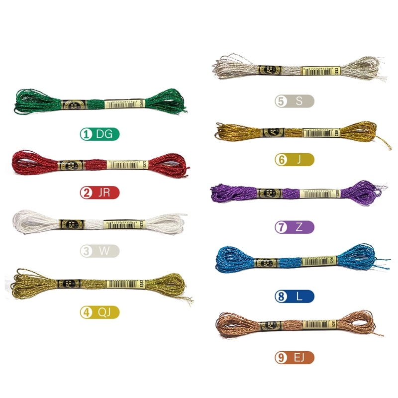 Threads Cross Stitch Floss Cotton 8 meters Embroidery Thread Floss Sewing Skeins Craft Knitting #Q